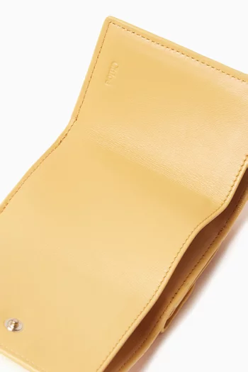 Mini Tri-fold Wallet in Calfskin Leather