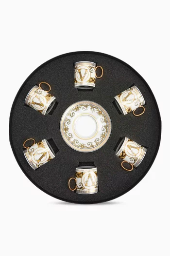 Virtus Gala Espresso Set in Porcelain, Set of 6