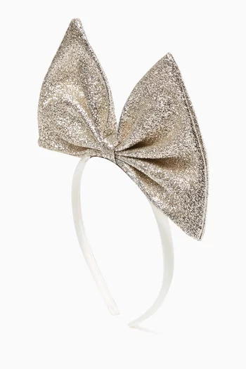 Giant Bow Hairband in Satin