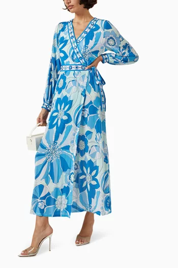 Annora Wrap Dress in Jersey
