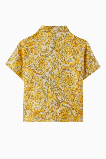 Barocco-print Shirt in Silk-twill