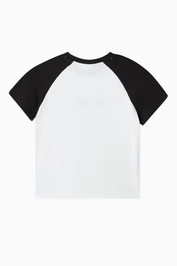 Two-tone Logo-print T-shirt in Jersey