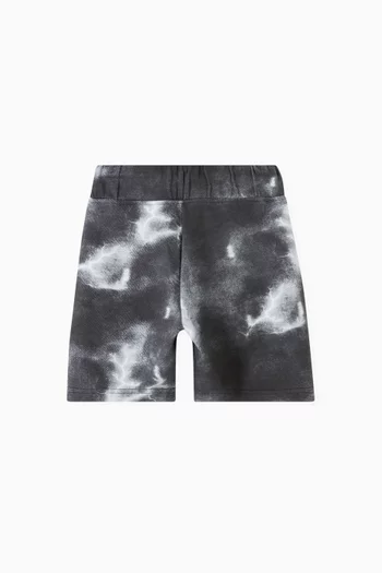 Lightning-print Shorts in Cotton-blend