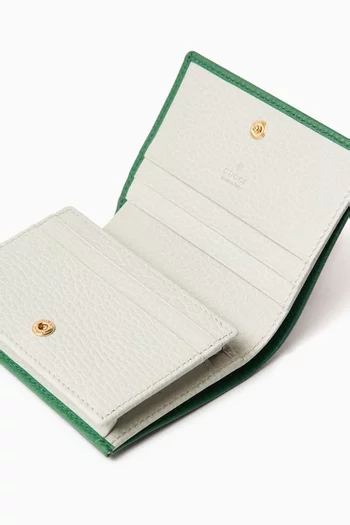 GG Marmont Card Case in Grained Leather
