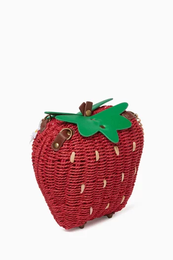 Maxi Strawberry Bag in Raffia