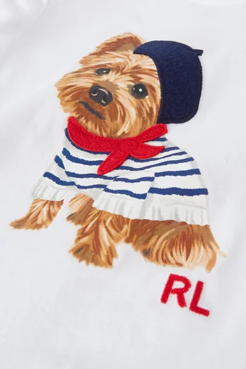 Dog Print T-shirt in Cotton