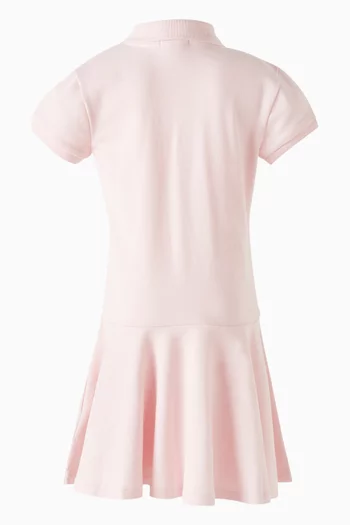 Logo Polo Dress in Cotton