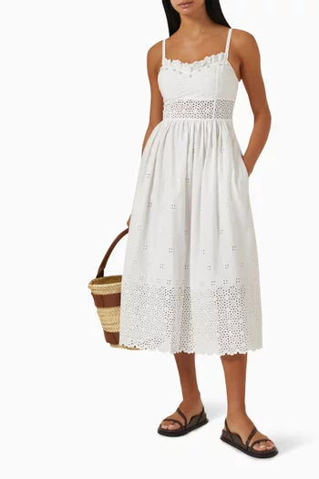 Celestia Midi Dress in Cotton