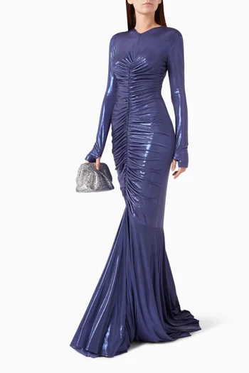Shirred Fishtail Gown