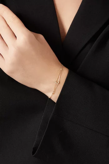 Arabic Letter 'G' غ Diamond Bracelet in 18kt Gold