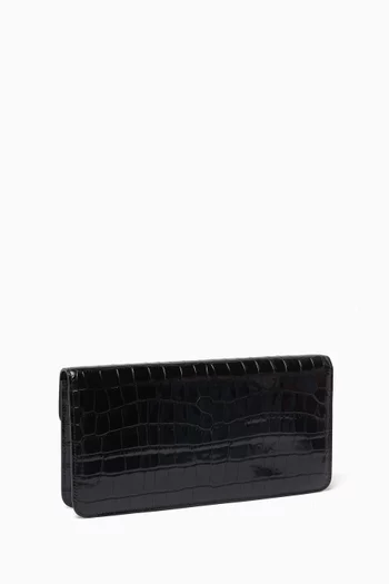 Whitney Shoulder Bag in Printed-Croc Leather