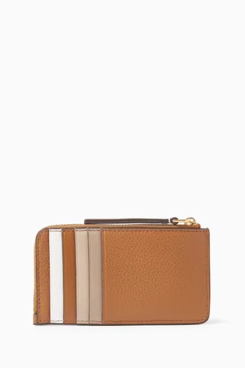 Robinson Zip Card Case in Pebbled Leather