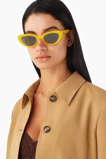 نظارة شمسية كونيك واي سي 7 بتصميم عين القطة أسيتات للجنسين