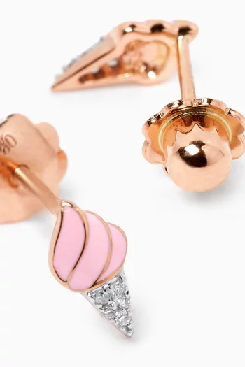 Ara Bambi Diamond Stud Earrings in 18kt Rose Gold