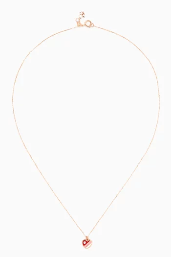 Ara Bambi Diamond Heart Necklace in 18kt Rose Gold