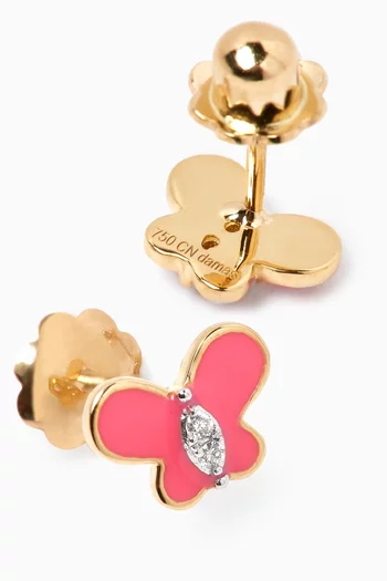 Ara Bambi Diamond Butterfly Earrings in 18kt Gold