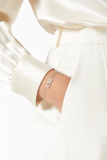 Love Diamond Bracelet in 18kt White Gold