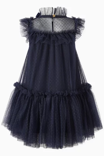 Andrea Flared Dress in Dotted-tulle