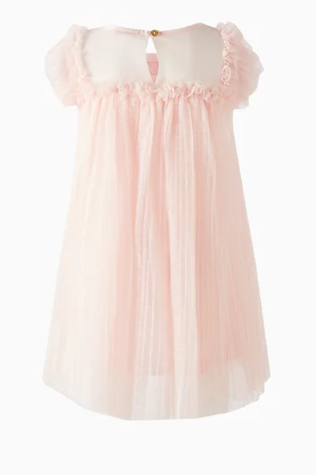 Dotted Butterfly-patch Dress in Tulle
