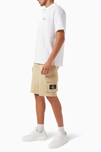 Cargo Jogger Shorts in Cotton-terry
