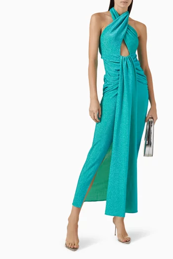فستان نينيوس طويل بتصميم قابل للتعديل ليكرا