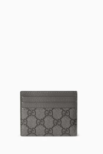 Ophidia GG Card Case in Supreme Canvas