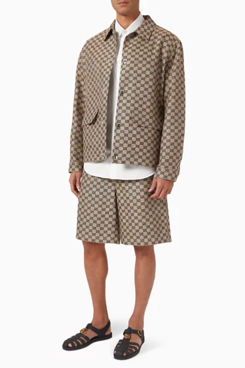 GG Jacket in Linen-blend Canvas