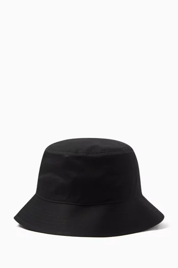 قبعة باكيت برقعة شعار الماركة قطن تويل