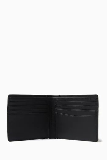 Monogram Embossed Bifold Wallet in Leather