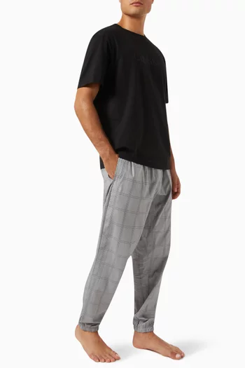 Modern Structure Pyjama Pants in Cotton-stretch