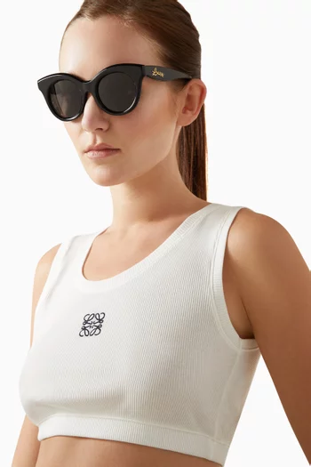 Tarsier Round Sunglasses in Acetate