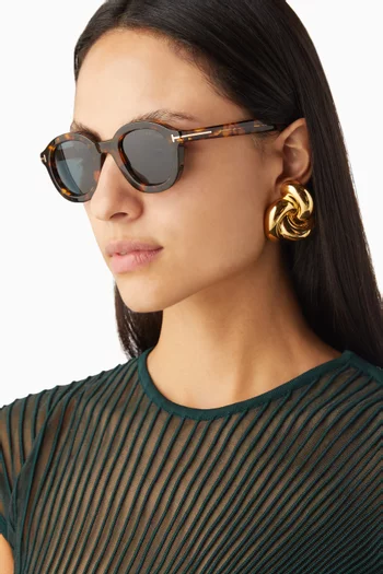 Raffa Round Sunglasses in Acetate