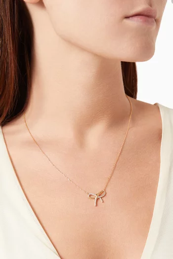 Bow Necklace in 24kt Gold-plated Sterling Silver
