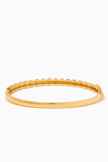 Crystal Bangle in 24kt Gold-plated Sterling Silver