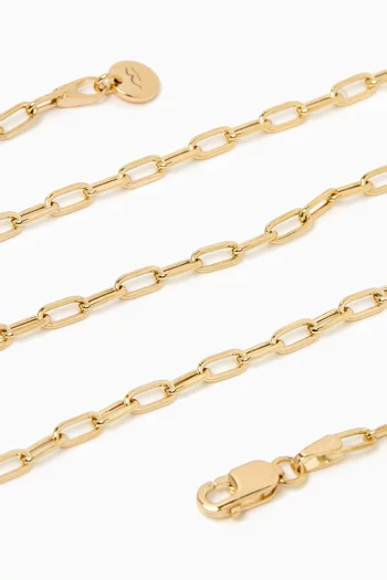 Bold Hoops Chain in 18kt Yellow Gold