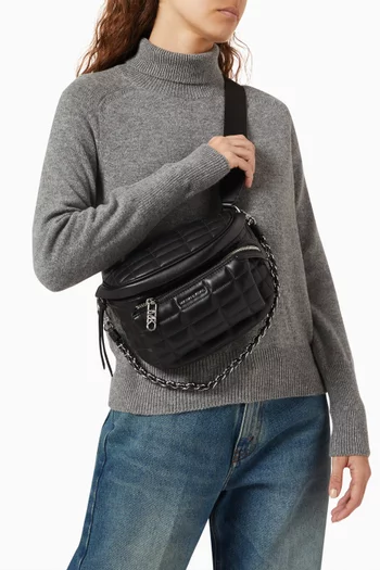 Medium Slater Quilted Sling Bag in Leather