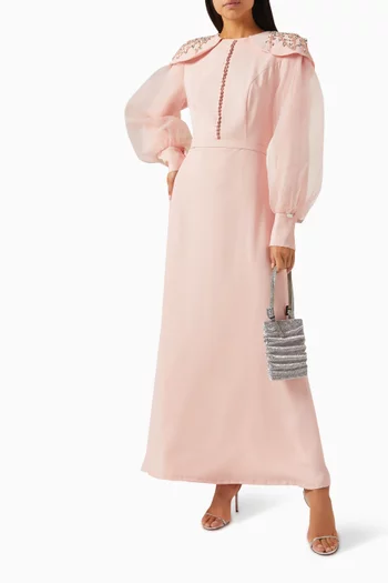 Stephane Crystal-embellished Maxi Dress in Crepe