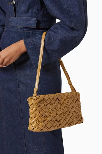Kalimero Cha-Cha Shoulder Bag in Intreccio Leather