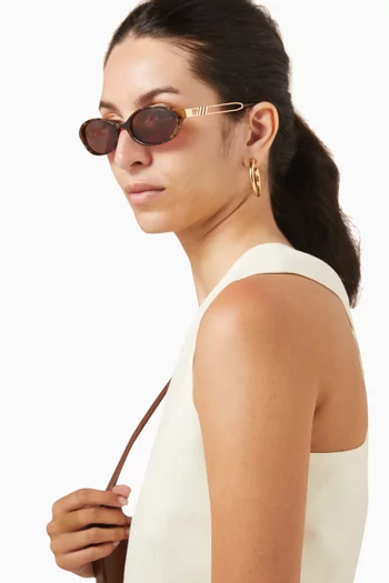 نظارة شمسية لونيتا بإطار بيضاوي