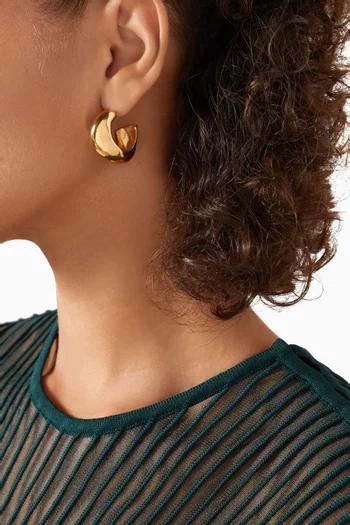 Medium Celia Hoop Earrings in 18kt Gold Vermeil