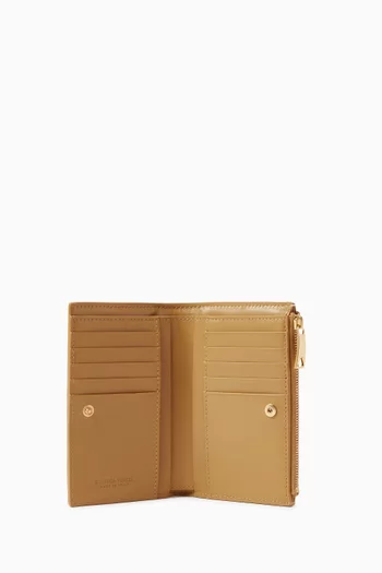Medium Cassette Bi-fold Wallet in Intrecciato Leather