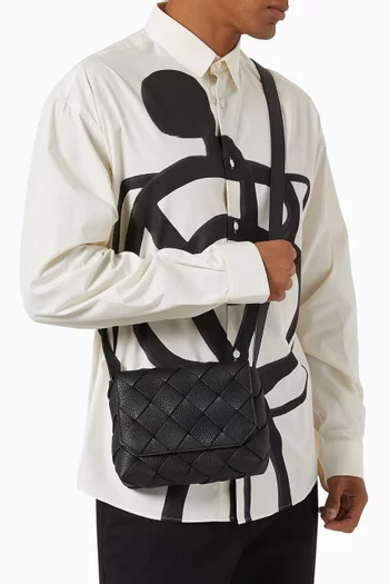 Diago Crossbody Bag in Intrecciato Leather