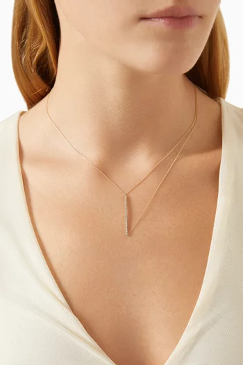 Diamond Line Necklace in 14kt Yellow Gold