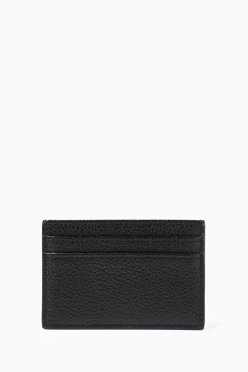 Dom Logo-embossed Card Holder in Leather