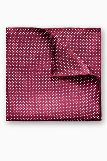 Polka Dots Pocket Square in Silk