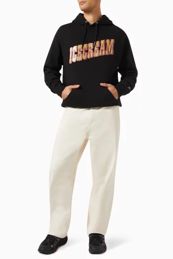 Casino Popover Hoodie in Cotton Loopback