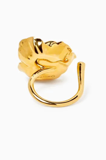 Gardenia Ring in Brass