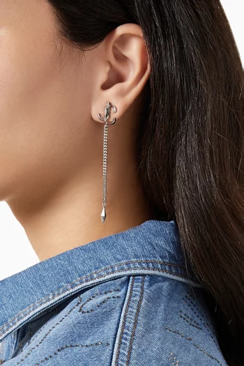 JC Diamond-cut Chain Drop Earrings in Metal