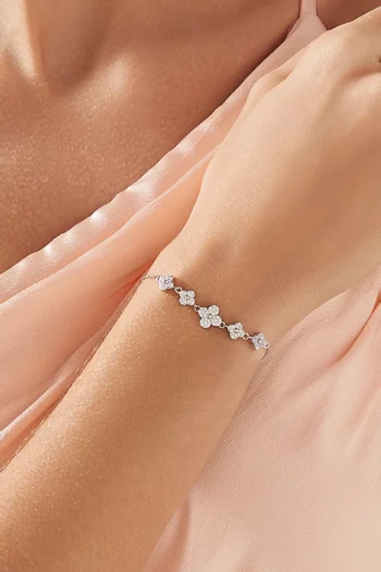 Five Clover Bracelet in Rose gold-plated Sterling Silver