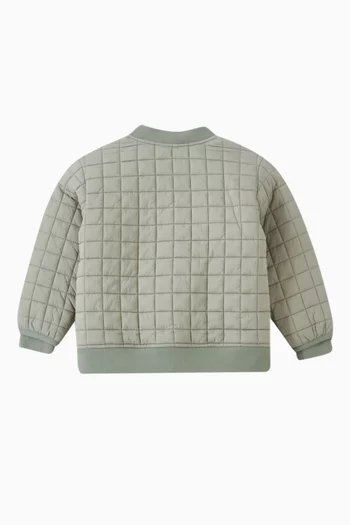 Newborn Quilted Bomber Jacket in Crinkle-nylon